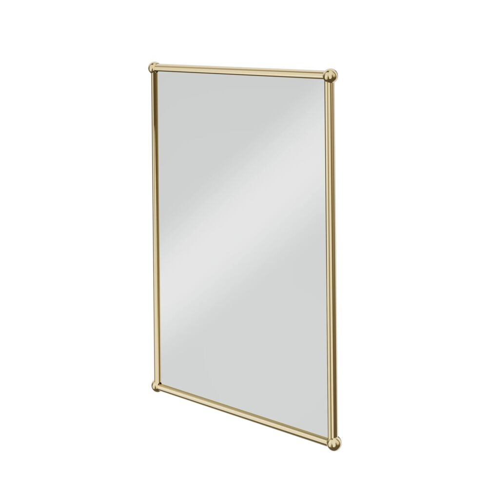 Cutout image of Burlington Gold 700 x 500mm Rectangular Framed Mirror